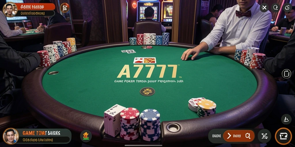 Tampilan gameplay A7777 yang menarik dan penuh aksi dalam permainan poker.