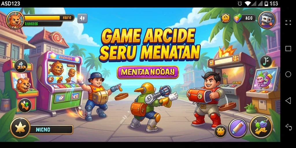 Tampilan gameplay seru di ASD123 dengan berbagai tantangan.