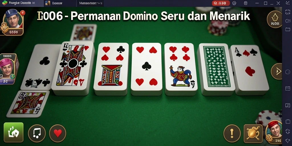 Tampilan menarik gameplay D06 dengan permainan Domino yang seru.