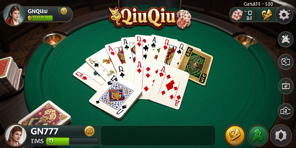 Tampilan seru gameplay QiuQiu di GN777.