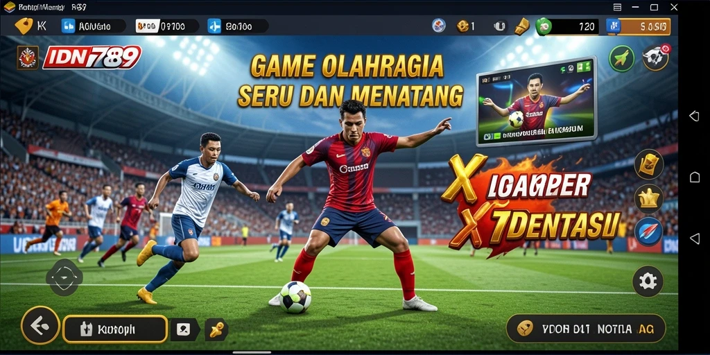 Tangkapan layar gameplay IDN789 yang menampilkan aksi olahraga seru.