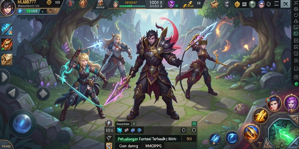 Tampilan menarik dari gameplay MMORPG MLBB777 yang mendebarkan.