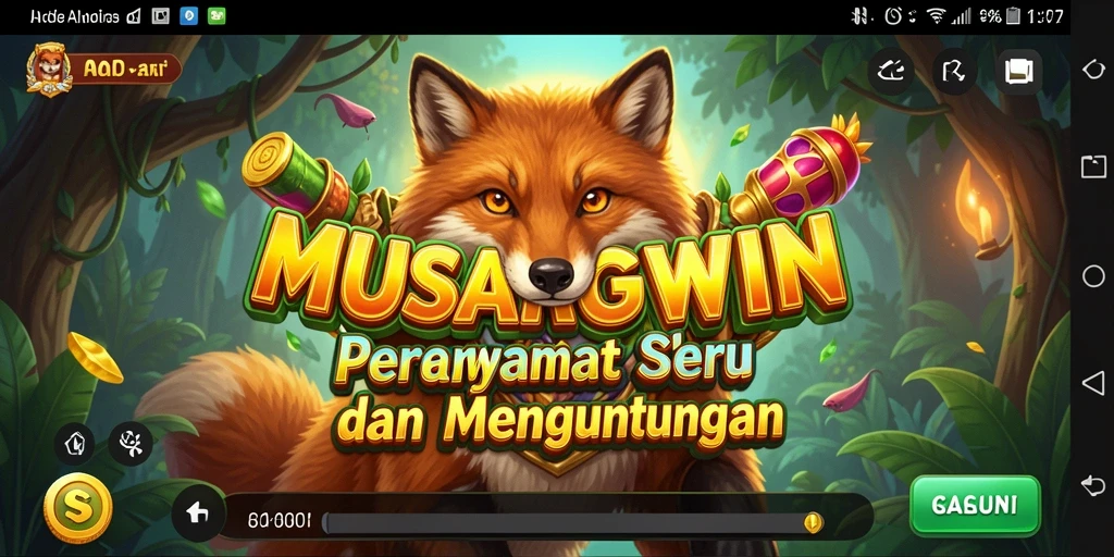 Tampilan menarik gameplay MUSANGWIN dengan berbagai pilihan slot.