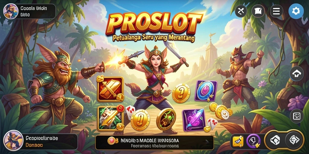 Tampilan menakjubkan dari gameplay petualangan PROSLOT.