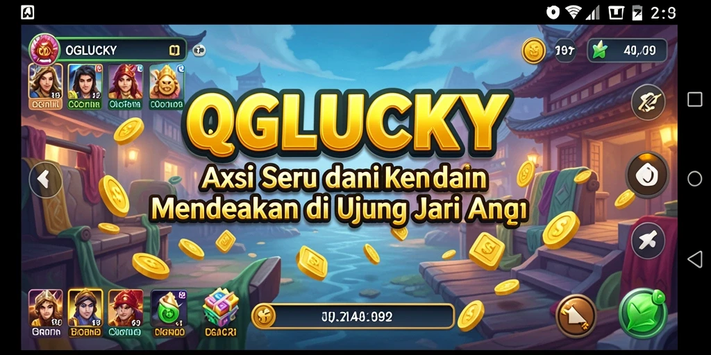 Tangkapan layar gameplay QGLUCKY menampilkan aksi seru dan mendebarkan.