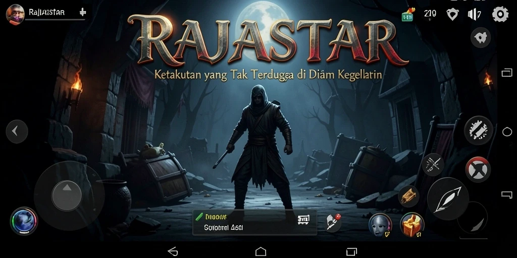 Screenshot gameplay menampilkan suasana menakutkan di dalam <strong>RAJASTAR</strong>.
