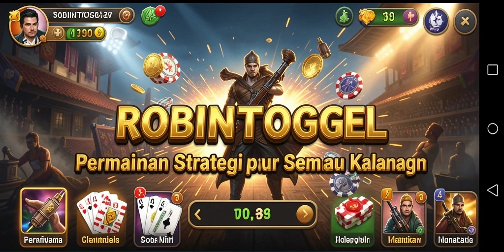 Tampilan gameplay <strong>ROBINTOGEL</strong> yang menarik dan menantang di setiap level.