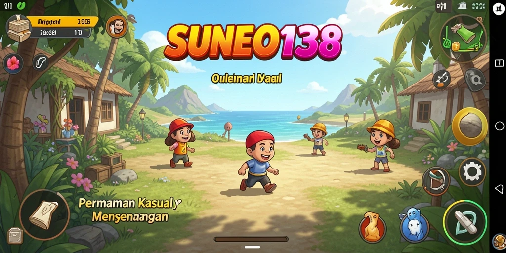 Screenshot gameplay SUNEO138 dengan karakter unik dan level menarik.